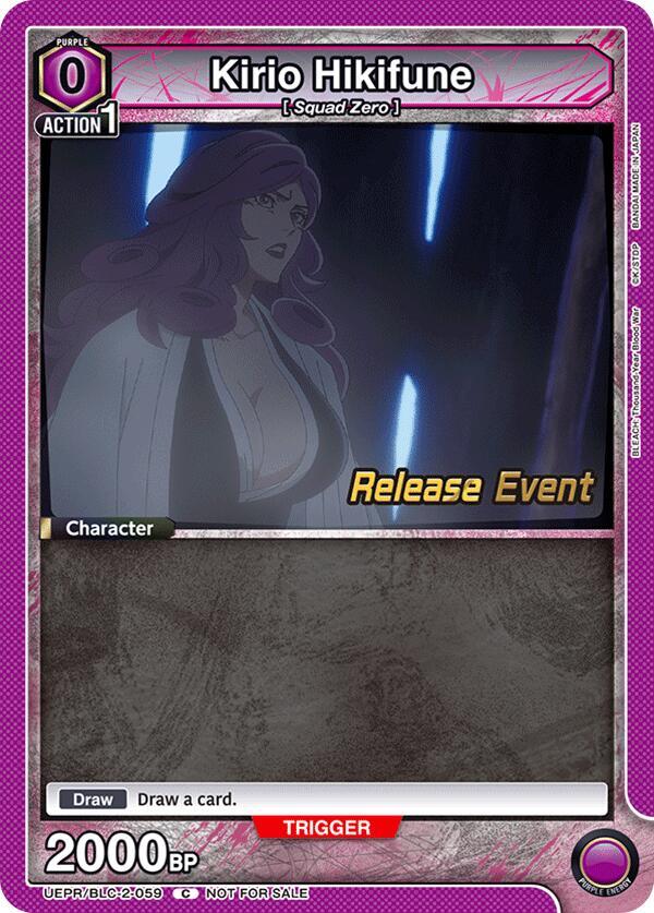Kirio Hikifune UEPR/BLC-2-059 card from UEX01BT: BLEACH: Thousand-Year Blood War Vol.2 Release Event Cards