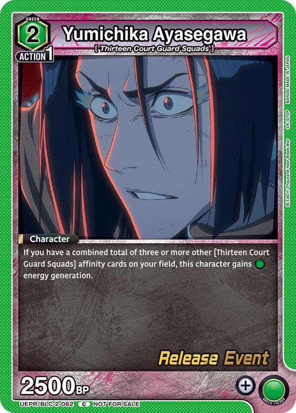 Yumichika Ayasegawa UEPR/BLC-2-062 card from UEX01BT: BLEACH: Thousand-Year Blood War Vol.2 Release Event Cards