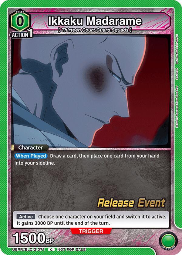 Ikkaku Madarame UEPR/BLC-2-071 card from UEX01BT: BLEACH: Thousand-Year Blood War Vol.2 Release Event Cards