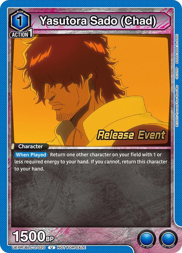 Yasutora Sado (Chad) UEPR/BLC-2-020 card from UEX01BT: BLEACH: Thousand-Year Blood War Vol.2 Release Event Cards