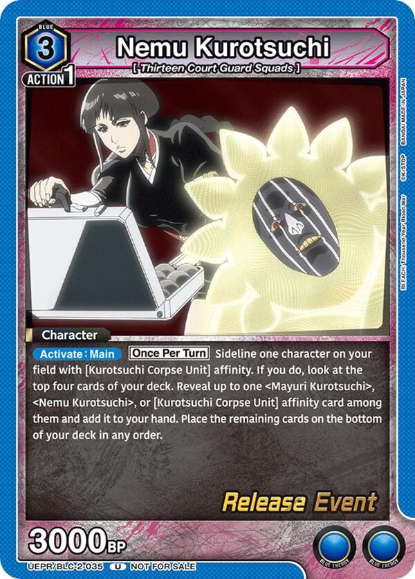 Nemu Kurotsuchi UEPR/BLC-2-035 card from UEX01BT: BLEACH: Thousand-Year Blood War Vol.2 Release Event Cards