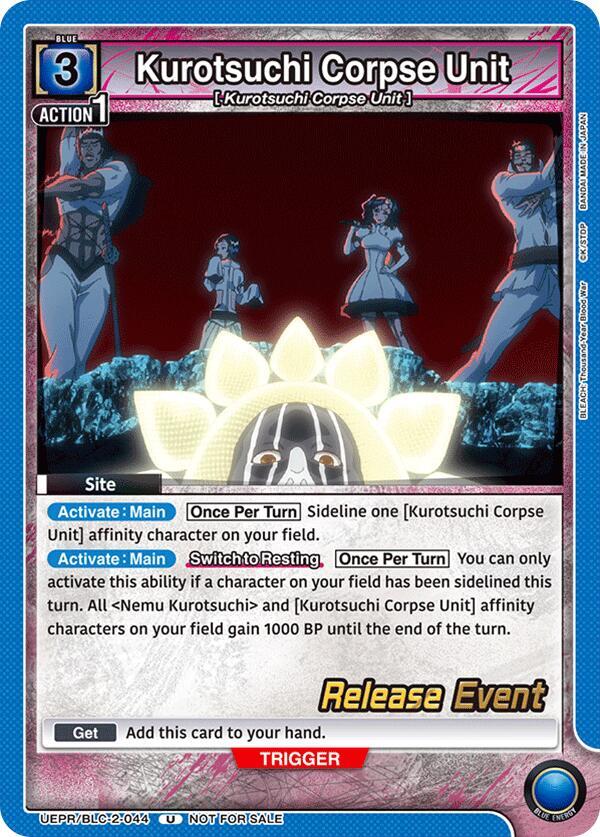 Kurotsuchi Corpse Unit UEPR/BLC-2-044 card from UEX01BT: BLEACH: Thousand-Year Blood War Vol.2 Release Event Cards