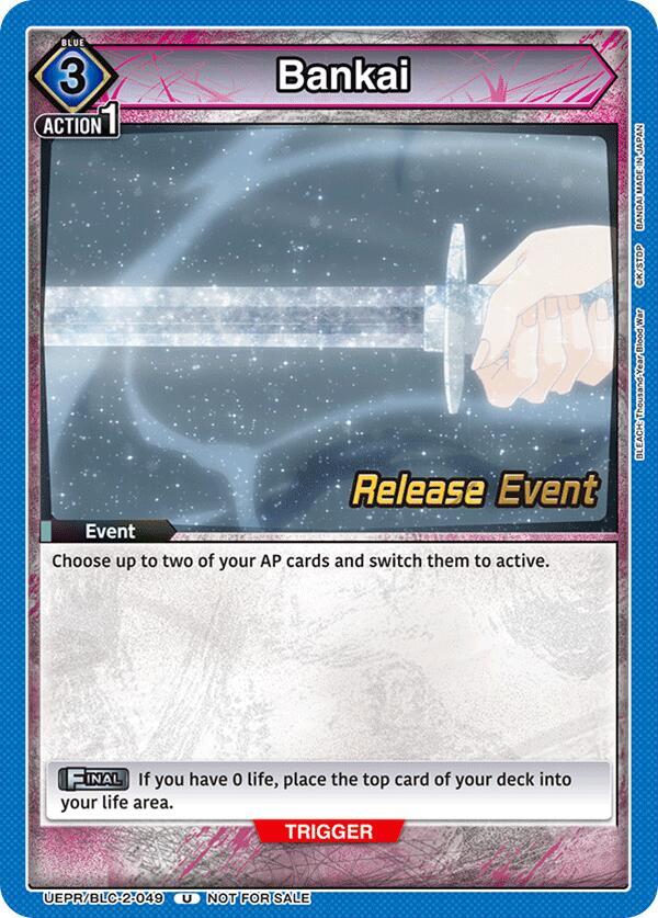 Bankai UEPR/BLC-2-049 card from UEX01BT: BLEACH: Thousand-Year Blood War Vol.2 Release Event Cards