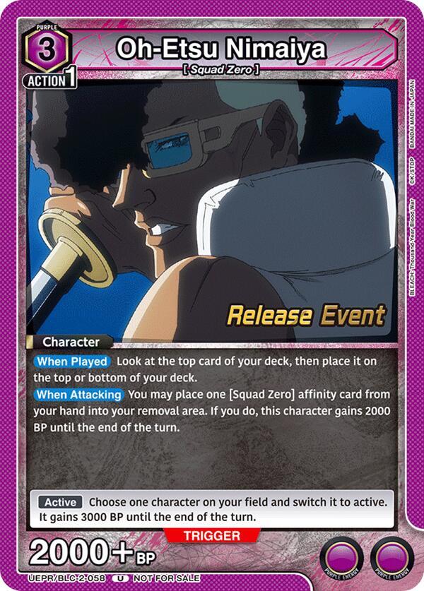 Oh-Etsu Nimaiya UEPR/BLC-2-058 card from UEX01BT: BLEACH: Thousand-Year Blood War Vol.2 Release Event Cards