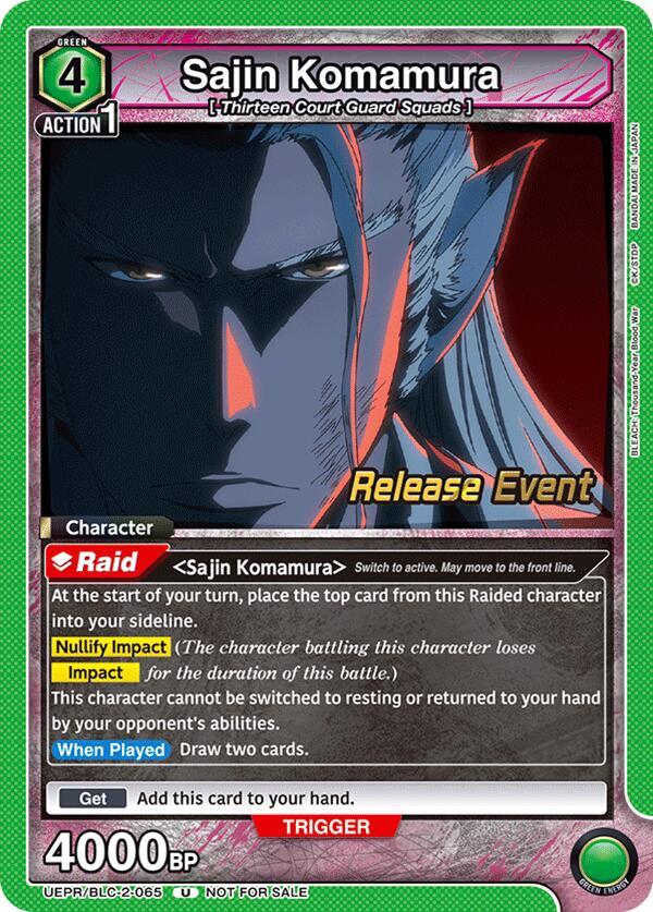 Sajin Komamura UEPR/BLC-2-065 card from UEX01BT: BLEACH: Thousand-Year Blood War Vol.2 Release Event Cards
