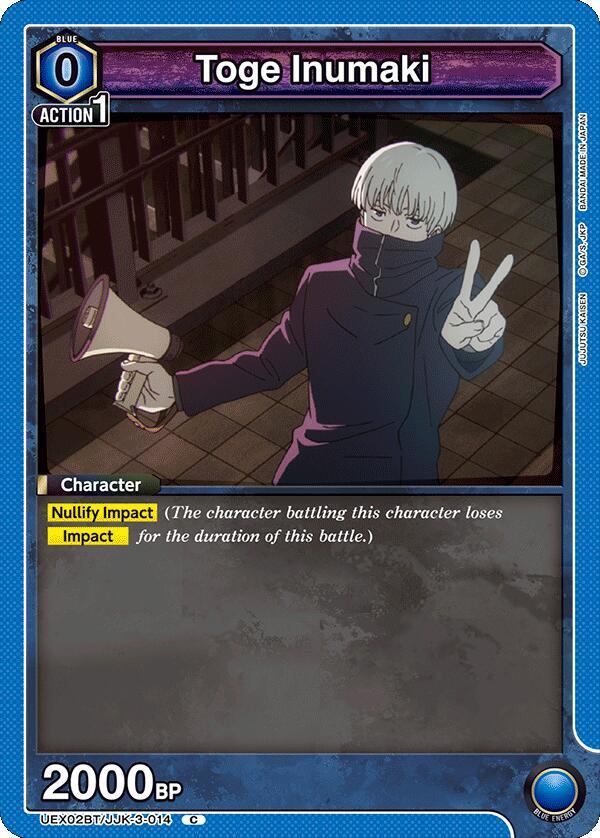 Toge Inumaki (Box Topper Foil) UEX02BT/JJK-3-014 card from UEX02BT: Jujutsu Kaisen Vol.2
