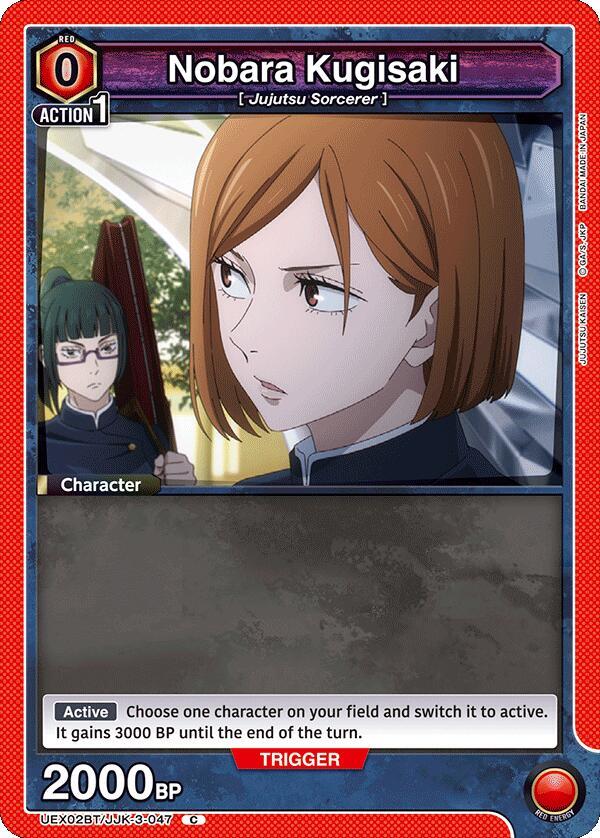 Nobara Kugisaki (Box Topper Foil) UEX02BT/JJK-3-047 card from UEX02BT: Jujutsu Kaisen Vol.2