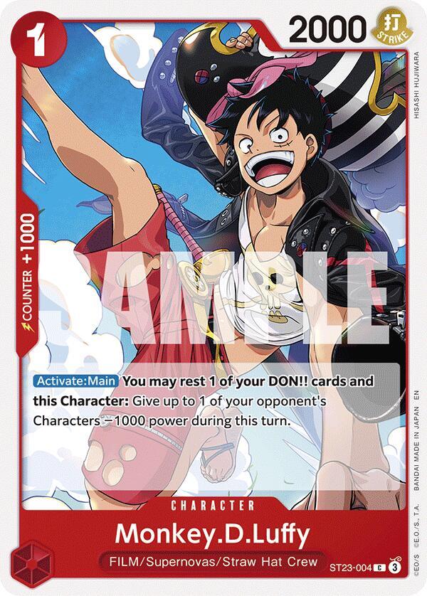 Monkey.D.Luffy ST23-004 card from Starter Deck 23: RED Shanks