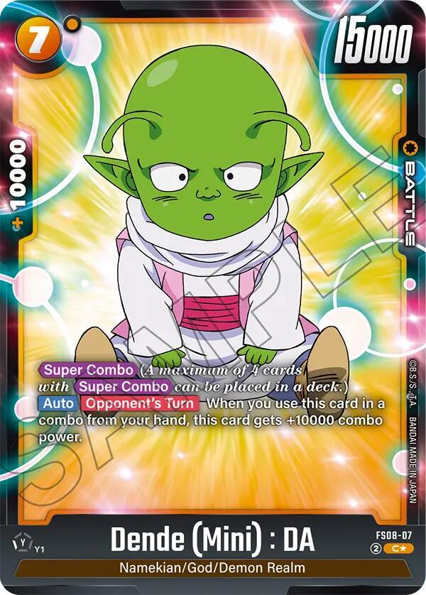 Dende (Mini) : DA (Bonus Pack Alternate Art) FS08-07 card from Starter Deck 8: Vegeta (Mini) Super Saiyan 3