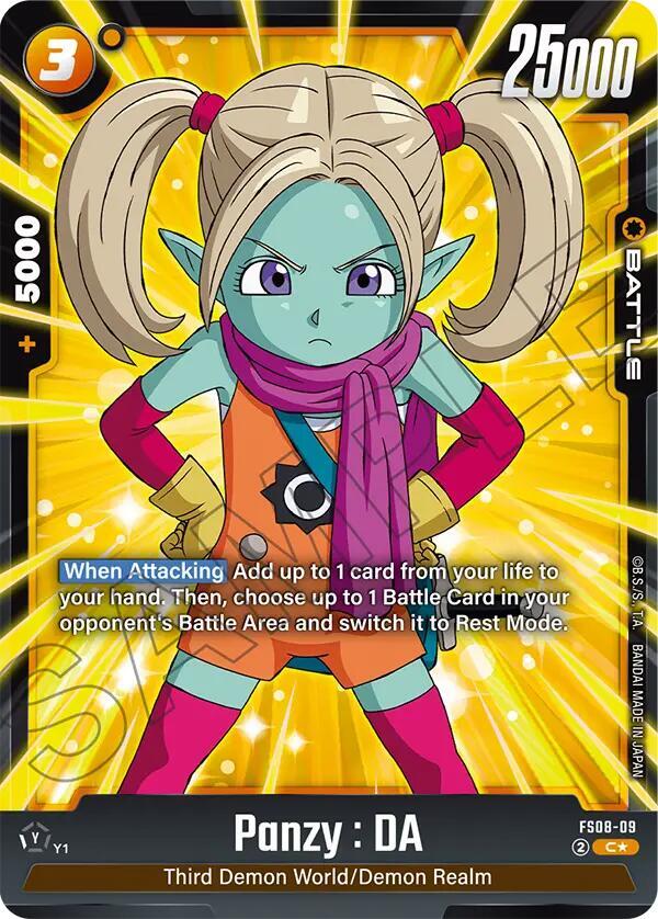 Panzy : DA (Bonus Pack Alternate Art) FS08-09 card from Starter Deck 8: Vegeta (Mini) Super Saiyan 3