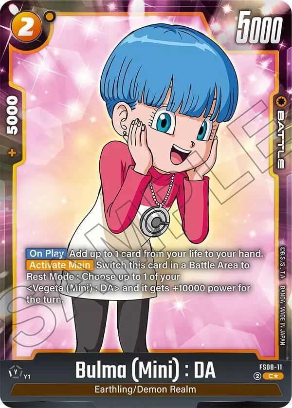 Bulma (Mini) : DA (Bonus Pack Alternate Art) FS08-11 card from Starter Deck 8: Vegeta (Mini) Super Saiyan 3