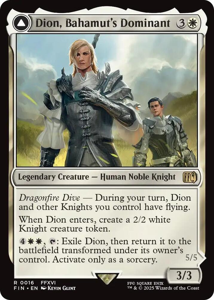 Dion, Bahamut's Dominant 16 card from FINAL FANTASY