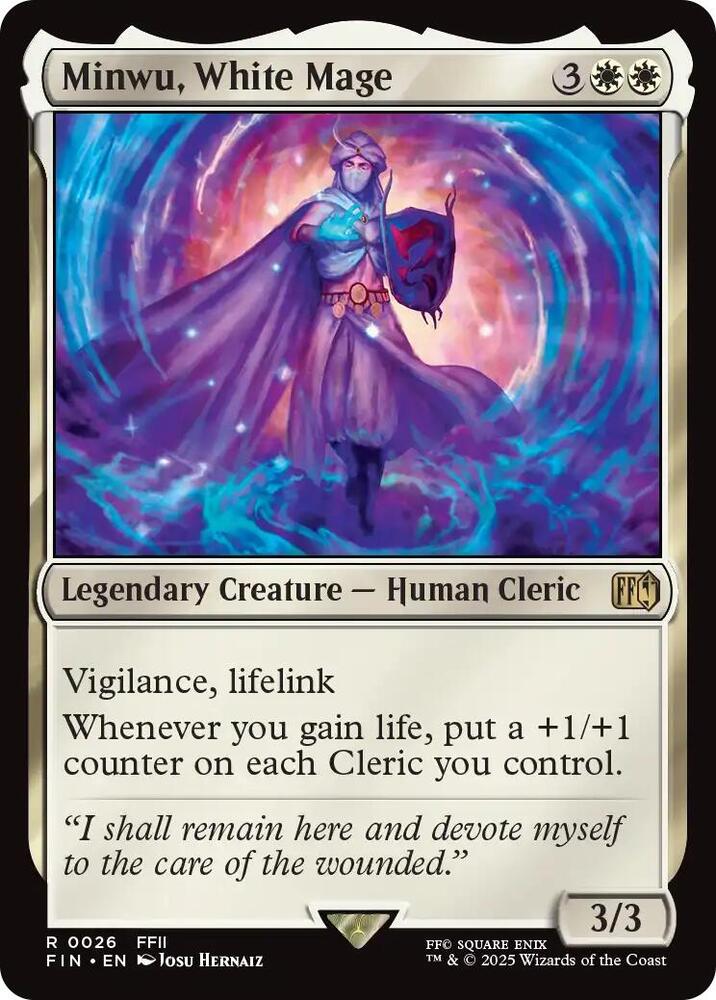 Minwu, White Mage 26 card from FINAL FANTASY