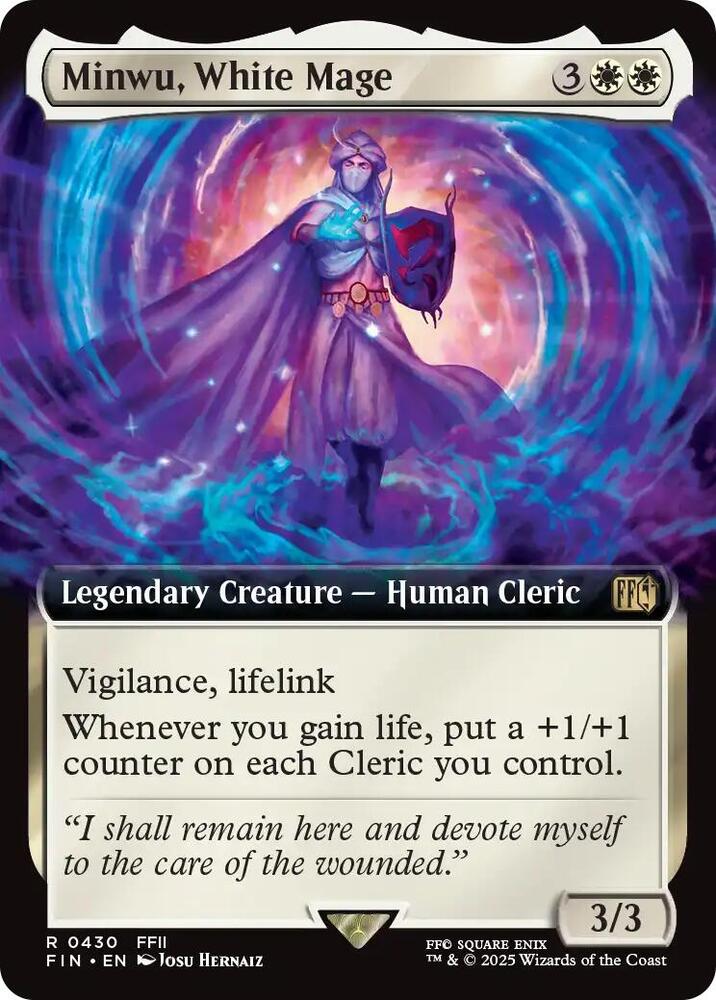 Minwu, White Mage (Extended Art) 430 card from FINAL FANTASY