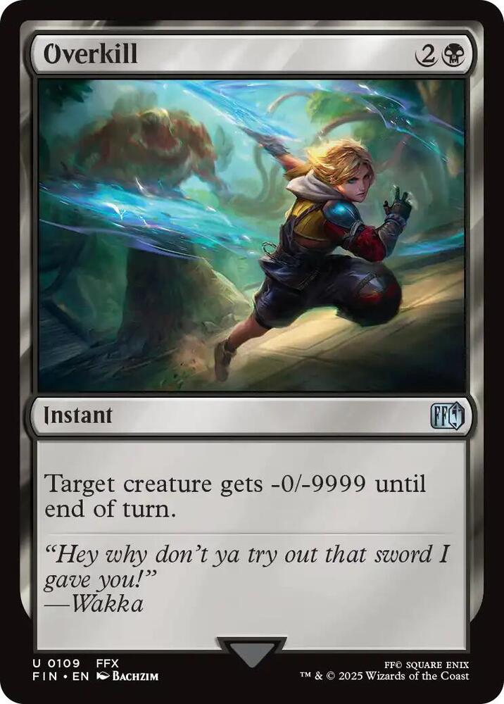 Overkill 109 card from FINAL FANTASY