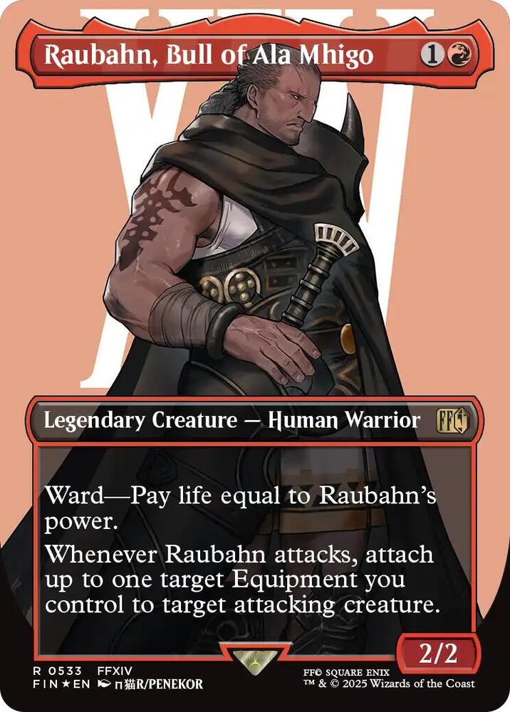 Raubahn, Bull of Ala Mhigo (Borderless) (Surge Foil) 533 card from FINAL FANTASY