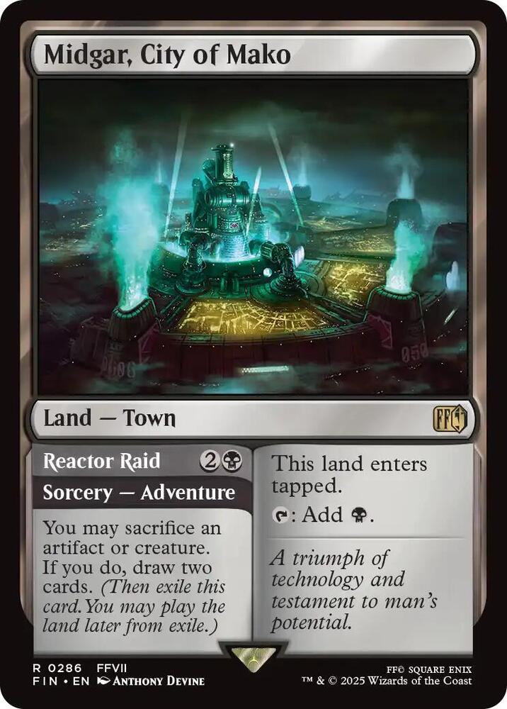 Midgar, City of Mako 286 card from FINAL FANTASY