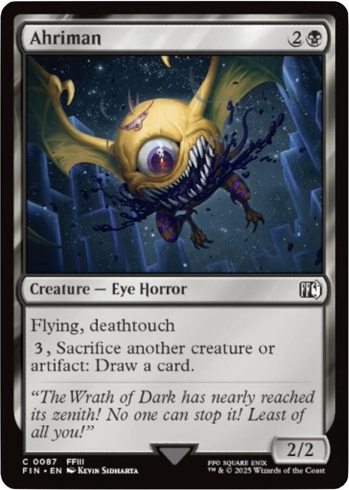 Ahriman 87 card from FINAL FANTASY