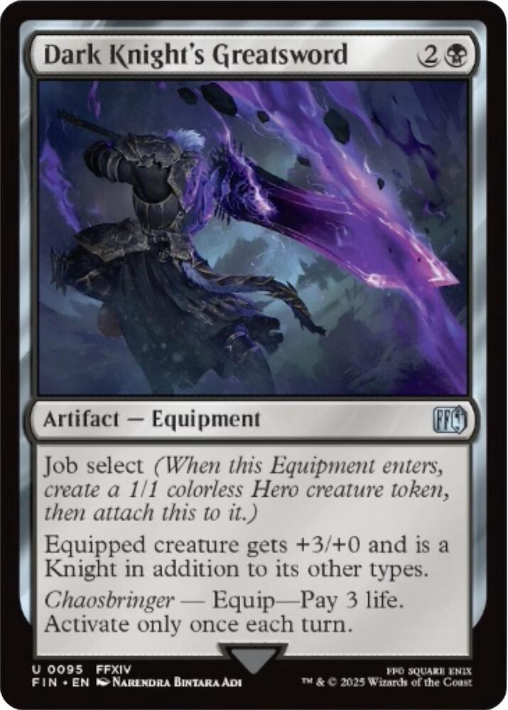 Dark Knight's Greatsword 95 card from FINAL FANTASY