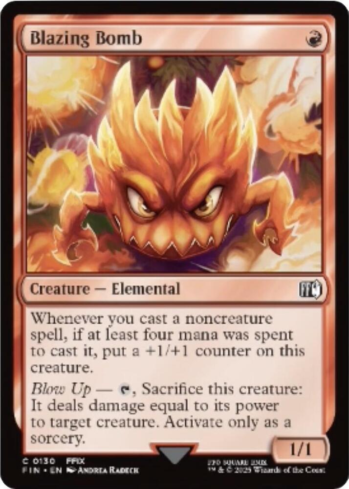 Blazing Bomb 130 card from FINAL FANTASY