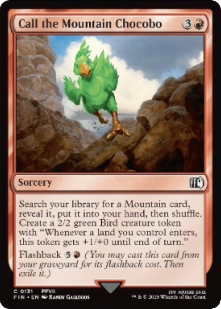 Call the Mountain Chocobo 131 card from FINAL FANTASY