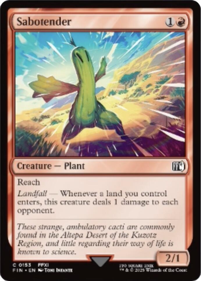 Sabotender 153 card from FINAL FANTASY
