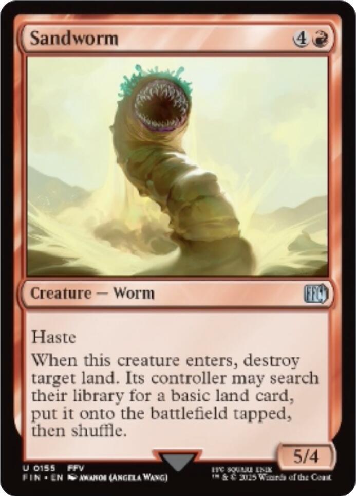 Sandworm 155 card from FINAL FANTASY