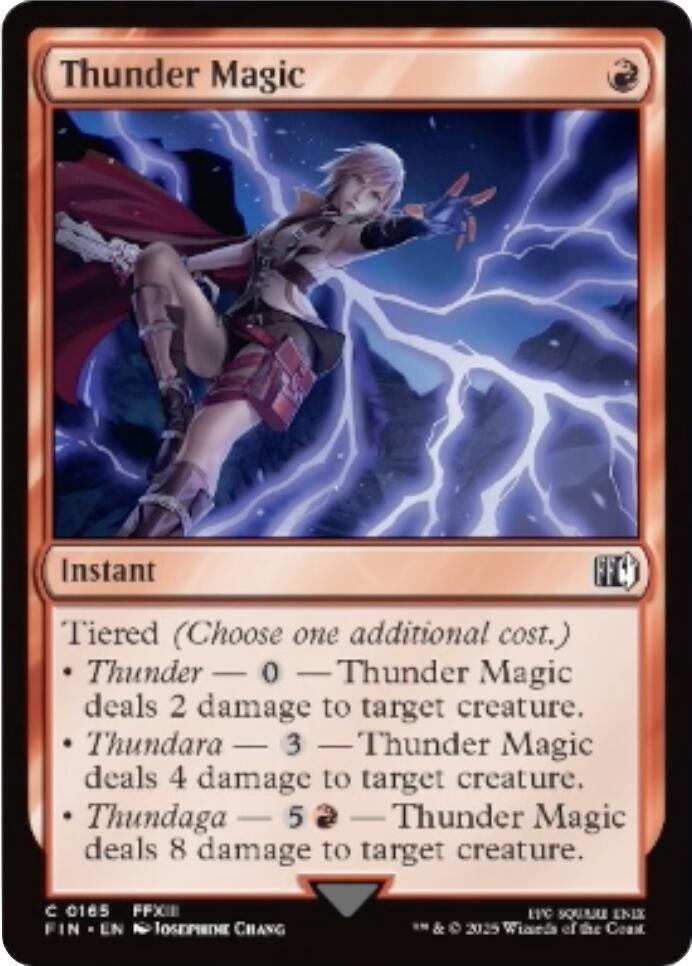 Thunder Magic 165 card from FINAL FANTASY
