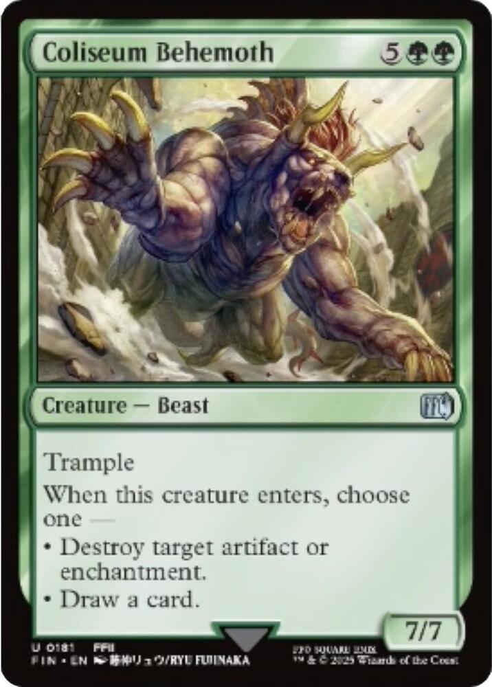 Coliseum Behemoth 181 card from FINAL FANTASY