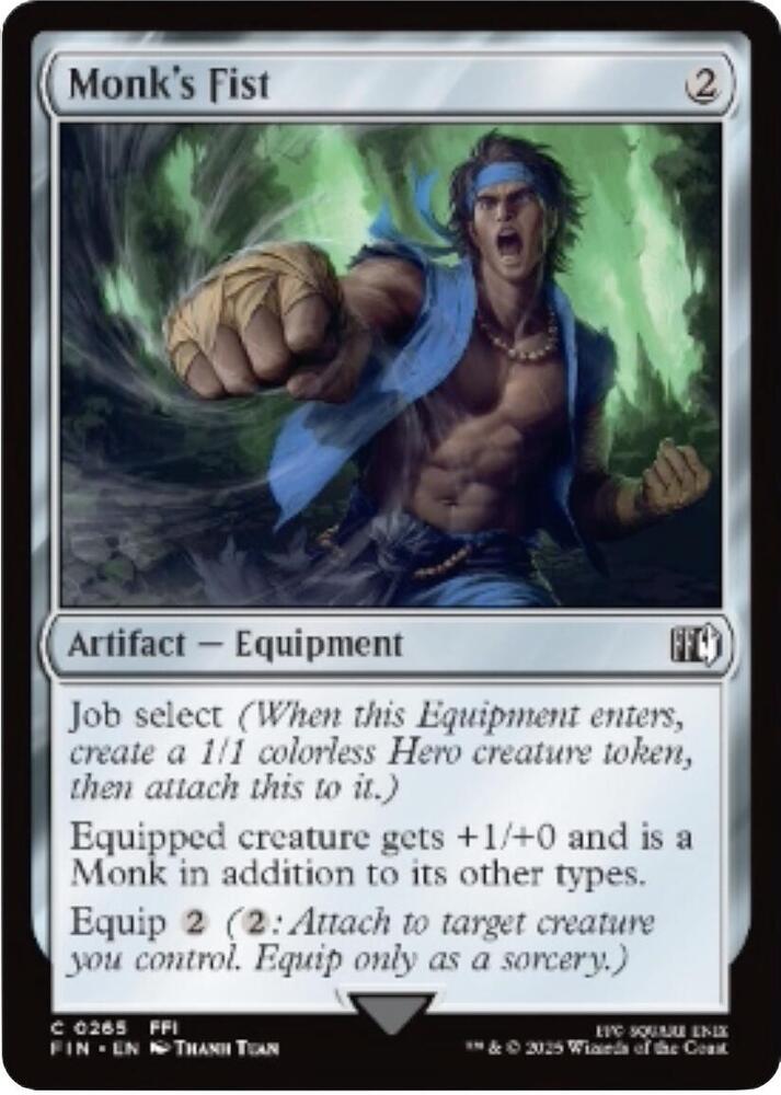 Monk's Fist 265 card from FINAL FANTASY
