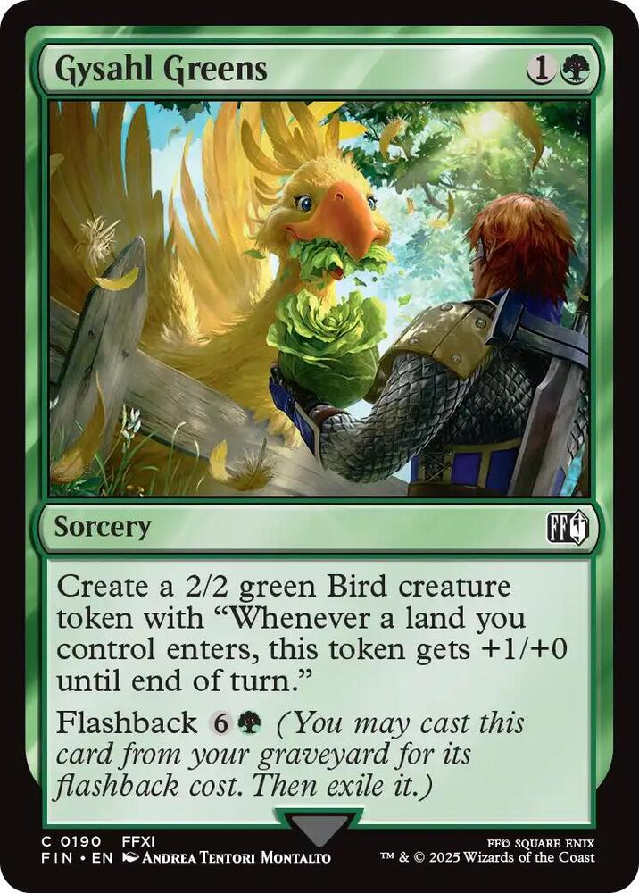 Gysahl Greens 190 card from FINAL FANTASY