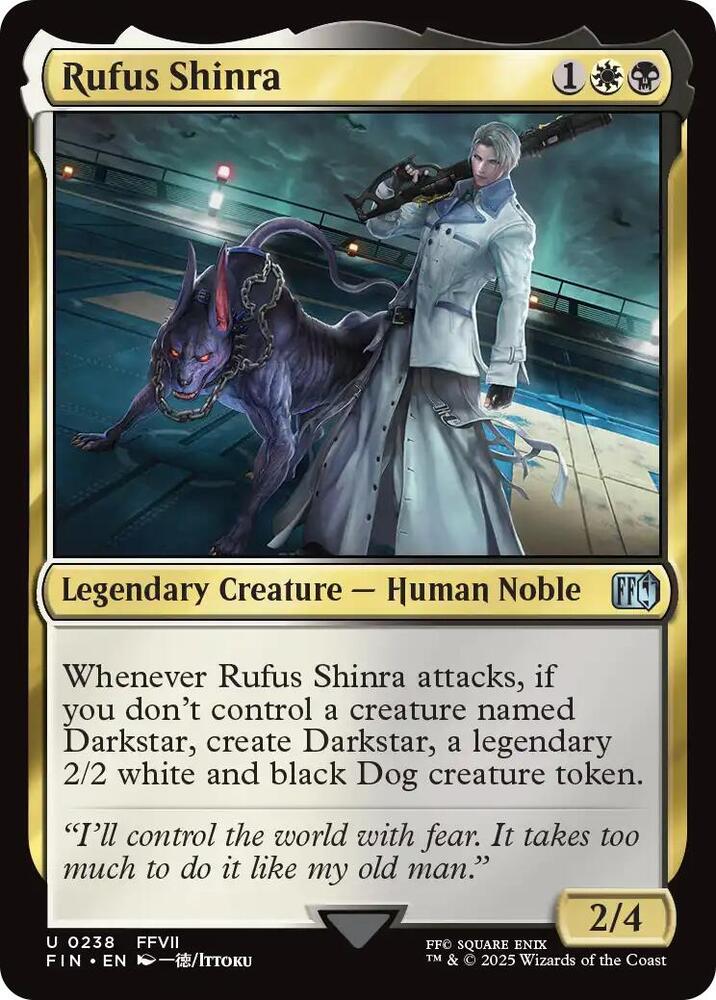 Rufus Shinra 238 card from FINAL FANTASY