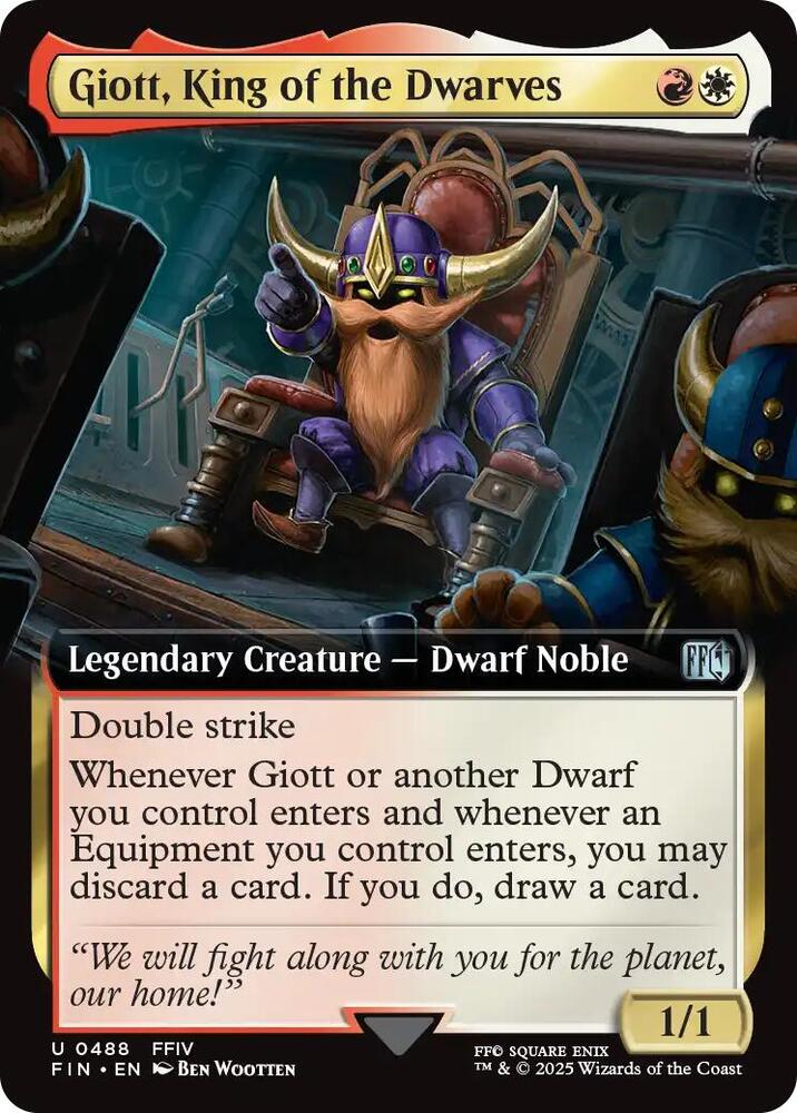 Giott, King of the Dwarves (Extended Art) 488 card from FINAL FANTASY