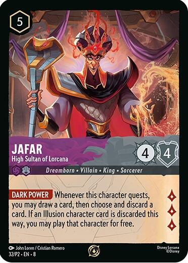 Jafar - High Sultan of Lorcana (Store Champion Participant) 32 card from Disney Lorcana Promo Cards