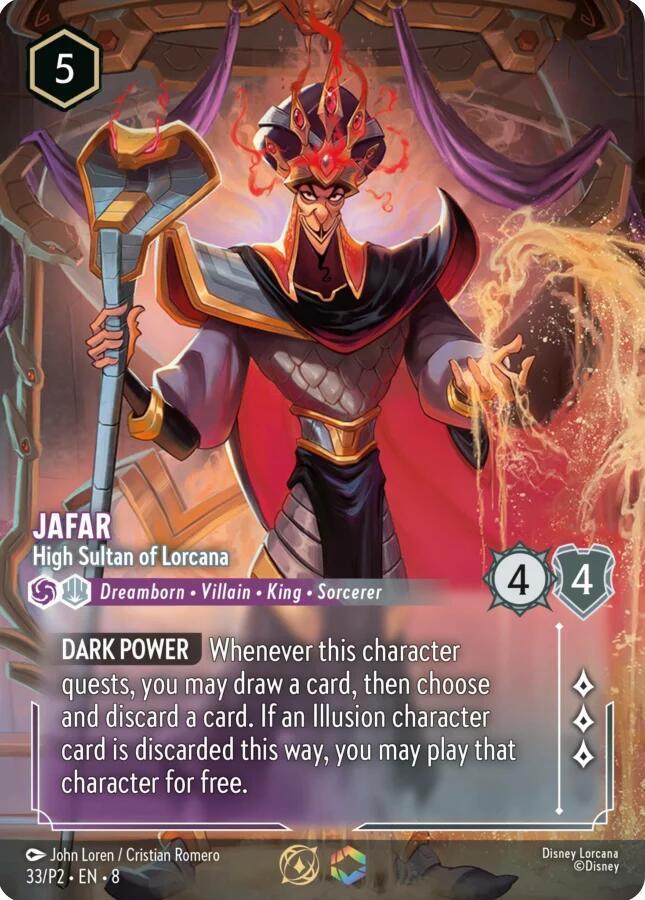 Jafar - High Sultan of Lorcana (Store Championship) 33 card from Disney Lorcana Promo Cards