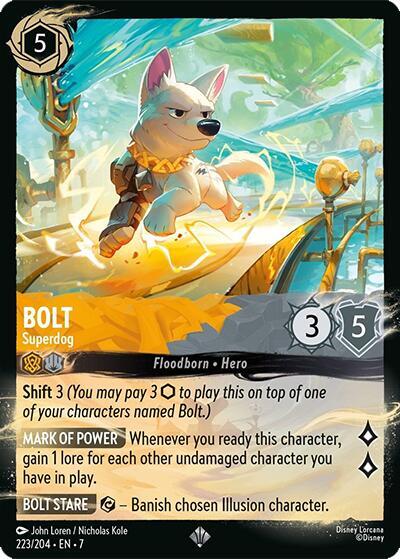 Bolt - Superdog 223/204 card from Illumineer's Quest: Palace Heist