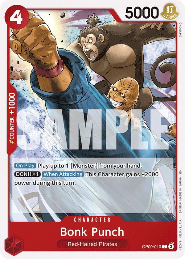 Bonk Punch (Reprint) OP09-010 card from Starter Deck 23: RED Shanks