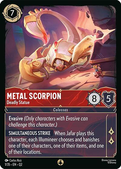 Metal Scorpion - Deadly Statue 1/35 card from Illumineer's Quest: Palace Heist