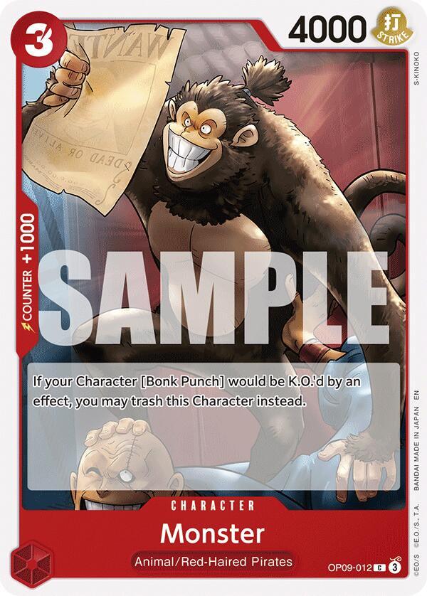 Monster (Reprint) OP09-012 card from Starter Deck 23: RED Shanks