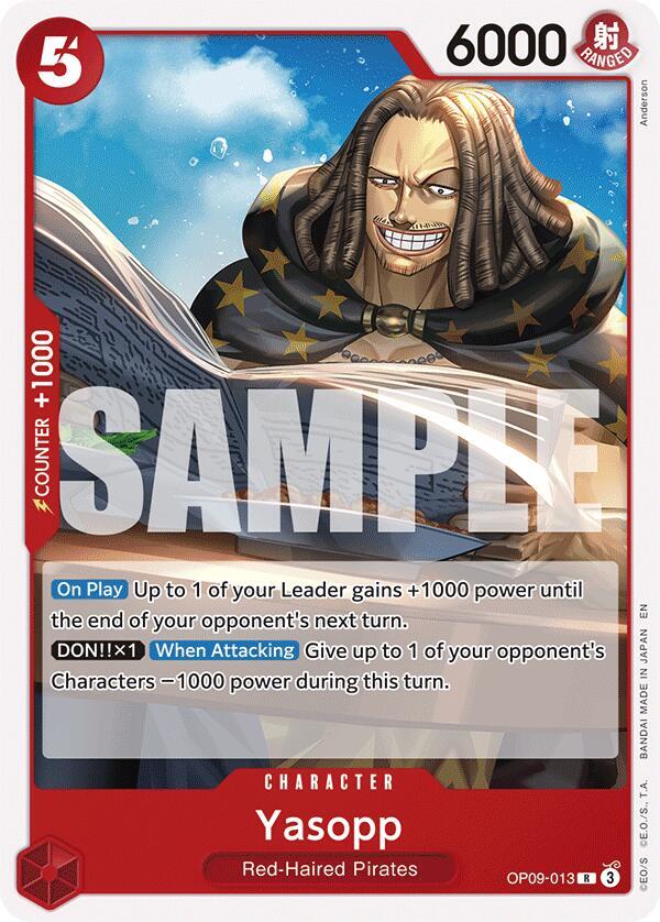 Yasopp (Reprint) OP09-013 card from Starter Deck 23: RED Shanks
