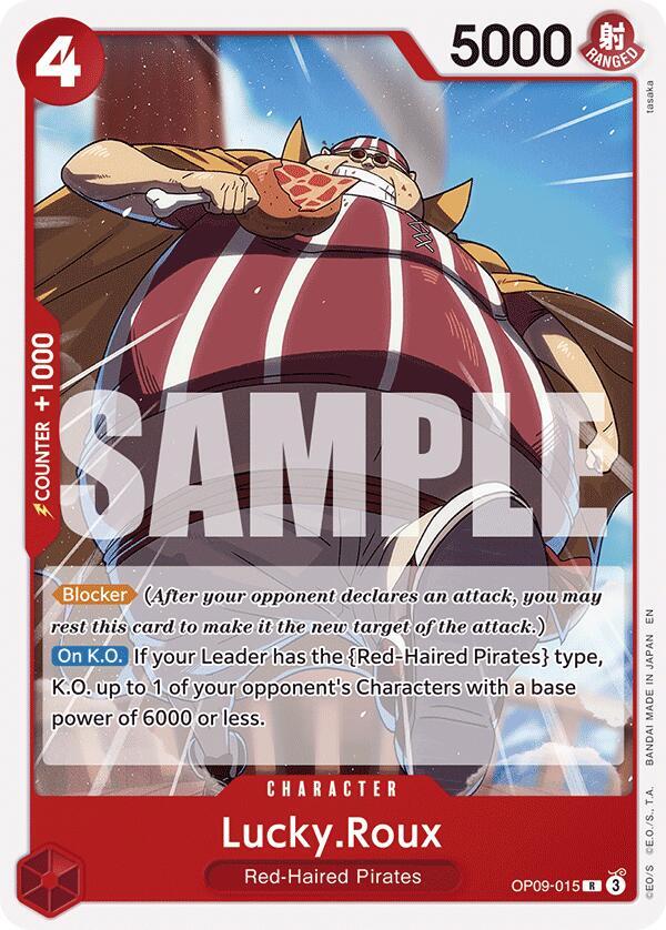 Lucky.Roux (Reprint) OP09-015 card from Starter Deck 23: RED Shanks