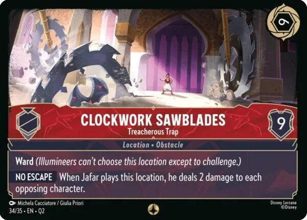 Clockwork Sawblades - Treacherous Trap 34/35 card from Illumineer's Quest: Palace Heist