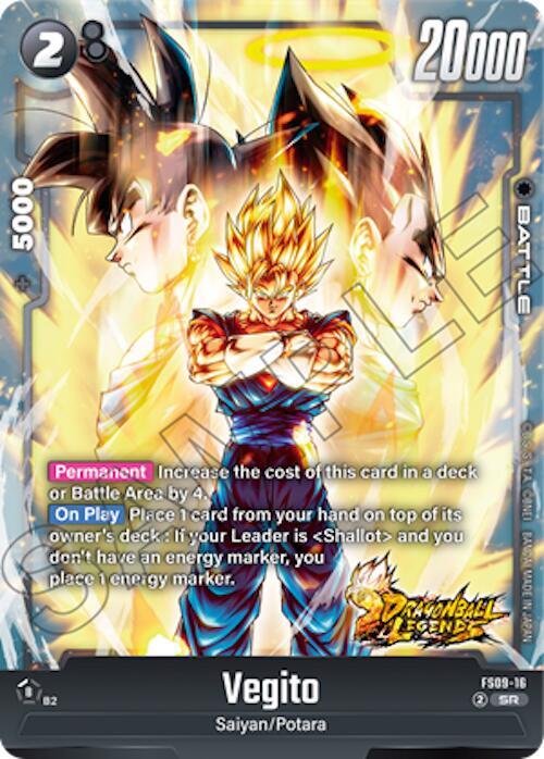 Vegito FS09-16 card from Starter Deck 9: Shallot