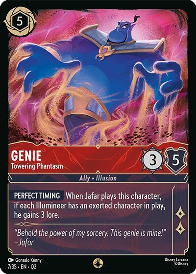 Genie - Towering Phantasm 7/35 card from Illumineer's Quest: Palace Heist