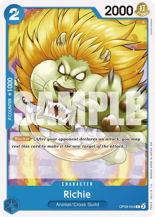 Richie (Reprint) OP09-054 card from Starter Deck 25: BLUE Buggy