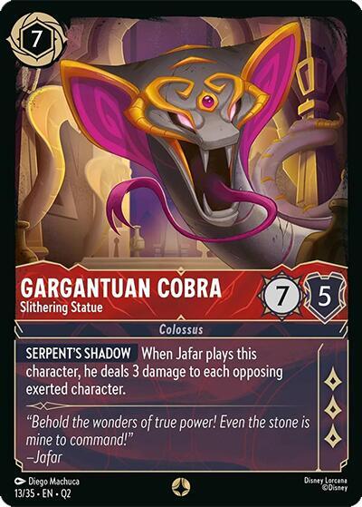 Gargantuan Cobra - Slithering Statue 13/35 card from Illumineer's Quest: Palace Heist