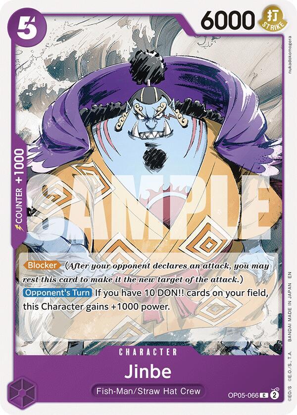 Jinbe (Reprint) OP05-066 card from Starter Deck 26: PURPLE/BLACK Monkey.D.Luffy