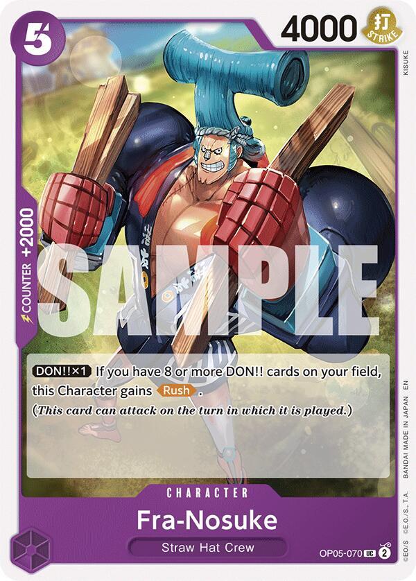 Fra-Nosuke (Reprint) OP05-070 card from Starter Deck 26: PURPLE/BLACK Monkey.D.Luffy