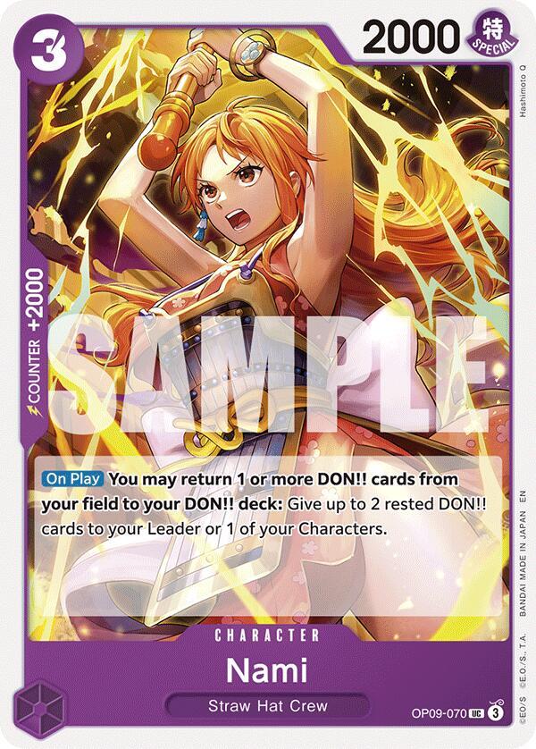 Nami (Reprint) OP09-070 card from Starter Deck 26: PURPLE/BLACK Monkey.D.Luffy