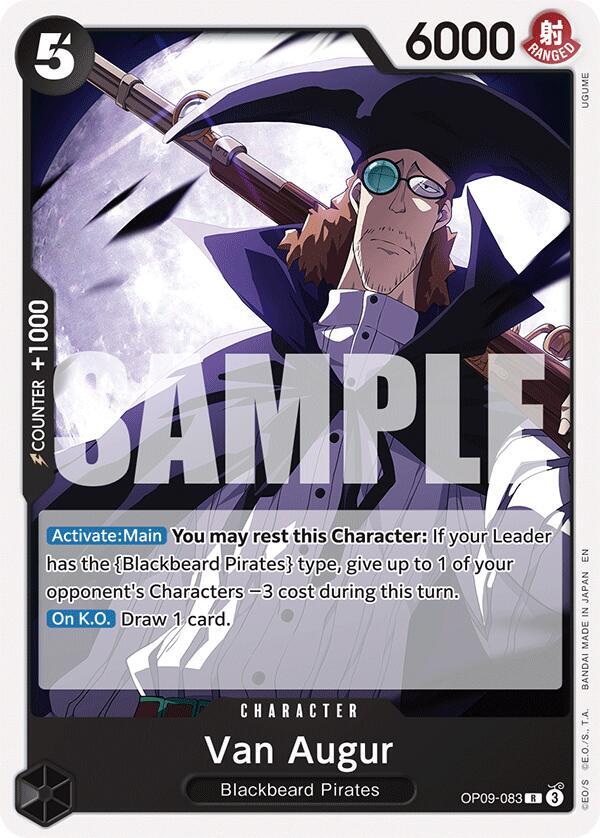 Van Augur (Reprint) OP09-083 card from Starter Deck 27: BLACK Marshall.D.Teach